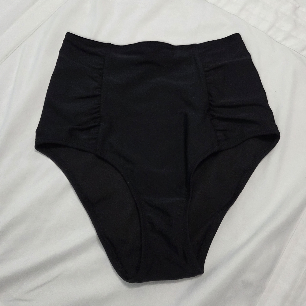 nwot Aerie Ruched High Waisted Full Coverage Bikini Bottom